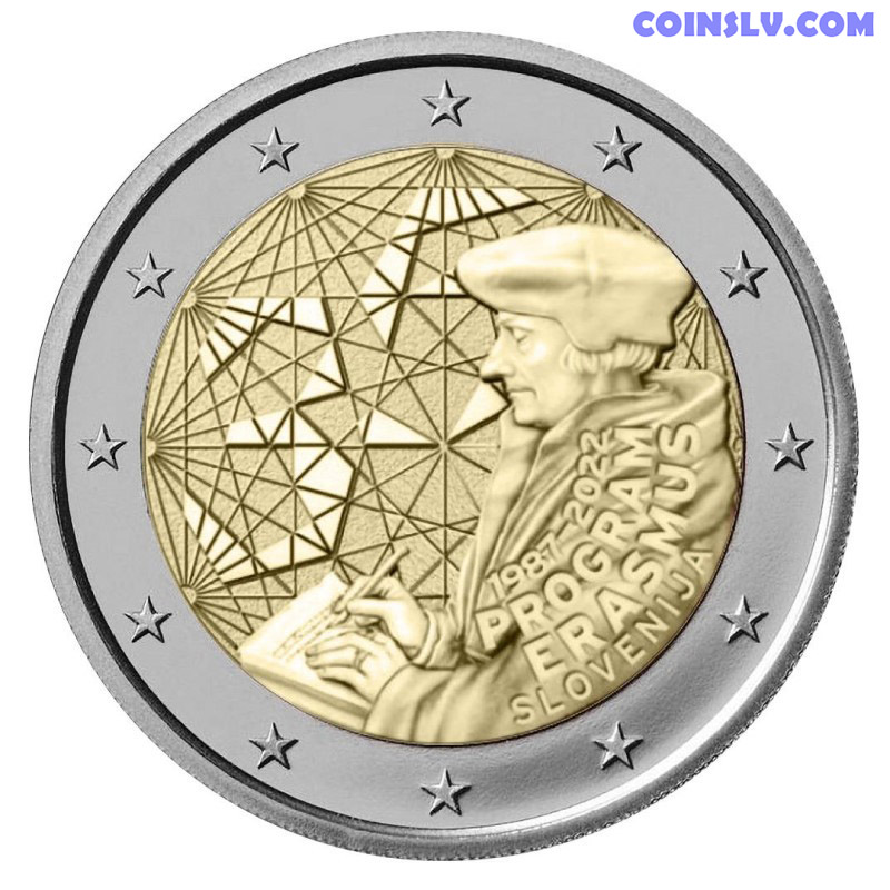 Euro Coin Slovenia Years Of The Erasmus Programme